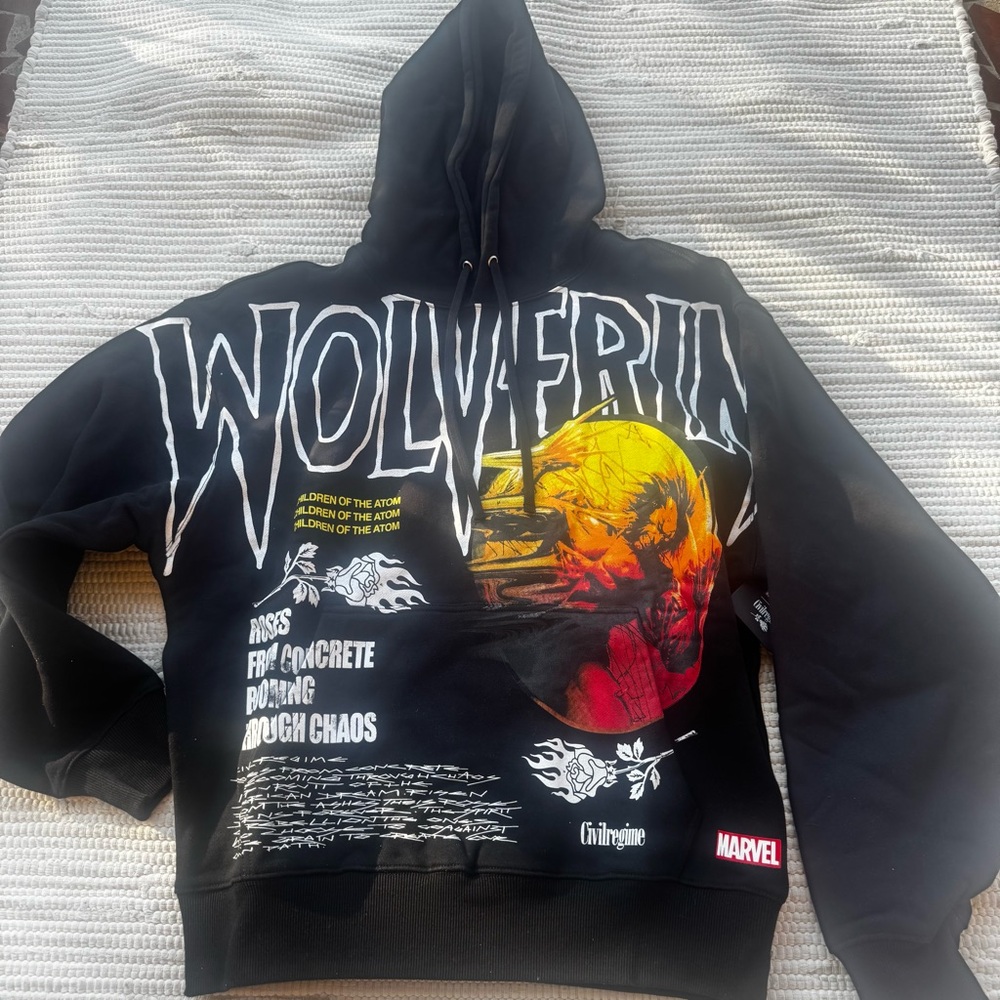 Civil Regime x Marvel Wolverine Hoodie – Children of the Atom – Size M NWT